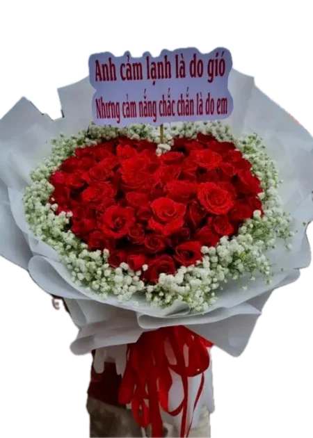 bó hoa hồng đỏ chỉ dành riêng cho em