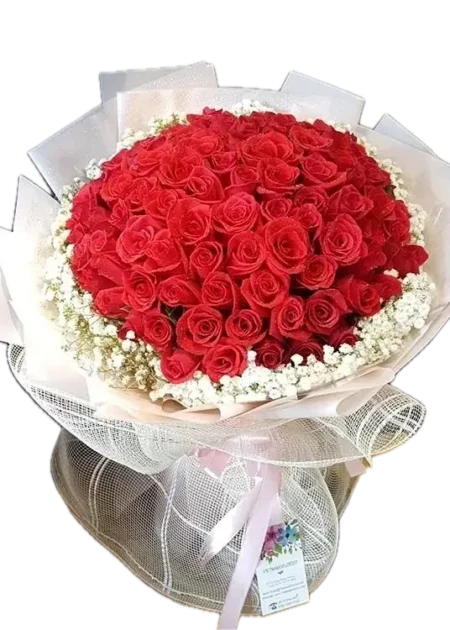 bó hoa hồng đỏ 101
