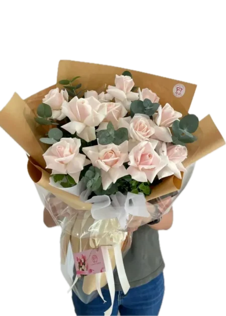 bó hoa hồng kem đặc biệt