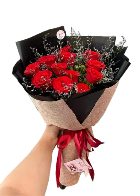 bó hoa hồng đỏ giá rẻ