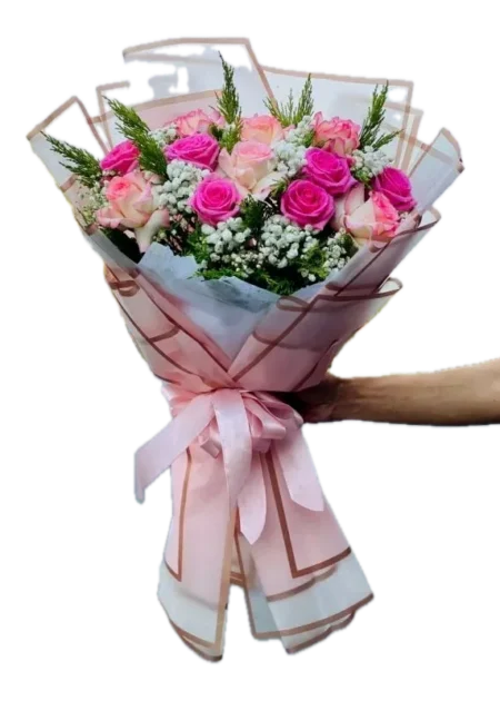 bó hoa hồng rực rỡ mà thanh tao