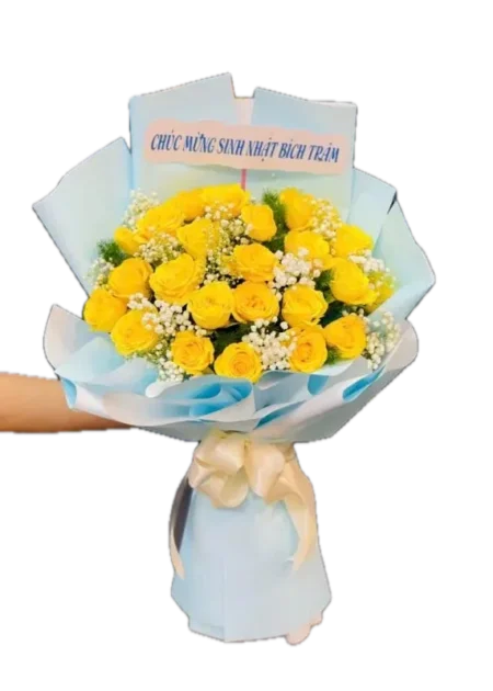 bó hoa hồng cam xinh rực rỡ như em cười