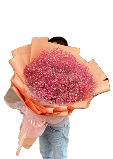 bó hoa baby hồng