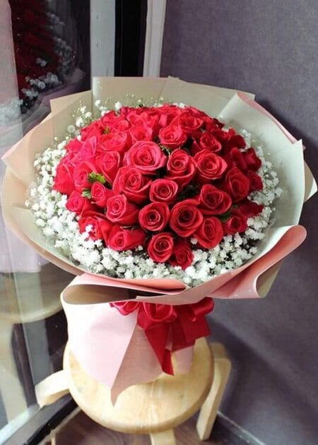 bó hoa hồng đỏ đẹp mely