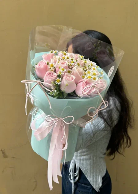 Bó Hoa hồng thiên nga