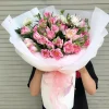 bó hoa tulip kép hồng
