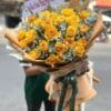 bó hoa hồng cam xinh đẹp