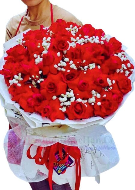 bó hoa hồng chúc mừng
