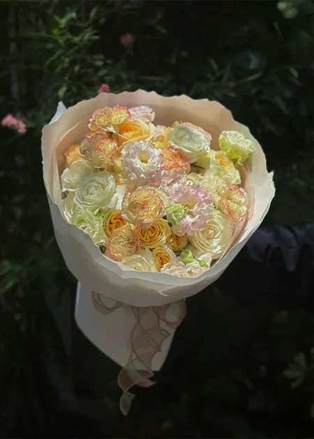 bó hoa hồng nắng vàng