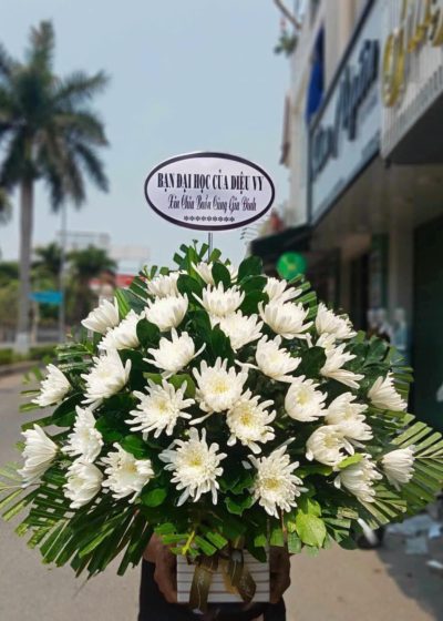 Giỏ hoa viếng đám tang hoa cúc