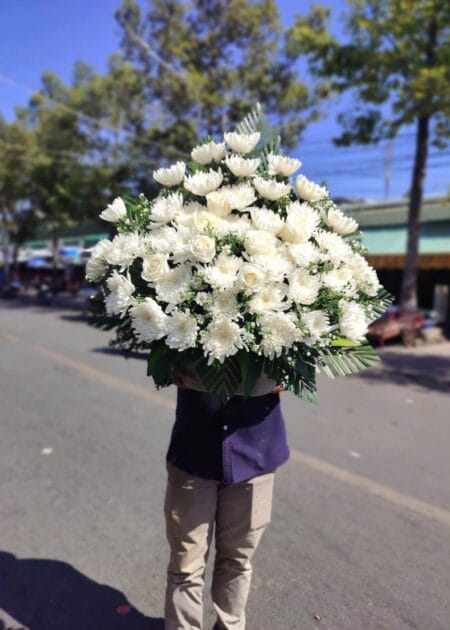 giỏ hoa viếng đám tang