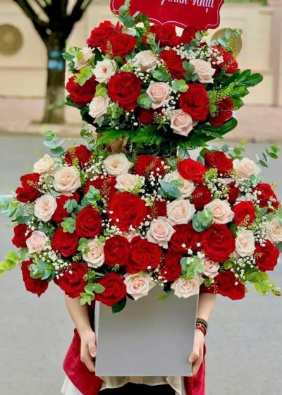 giỏ hoa hồng đẹp