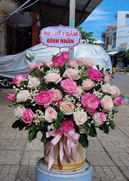 giỏ hoa hồng sinh nhật