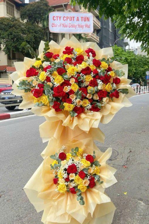 Kệ Hoa Khai Trương Hoa Khai Phú Quý -kt042 1 kệ hoa chúc mừng khai trương hoa khai phú quý