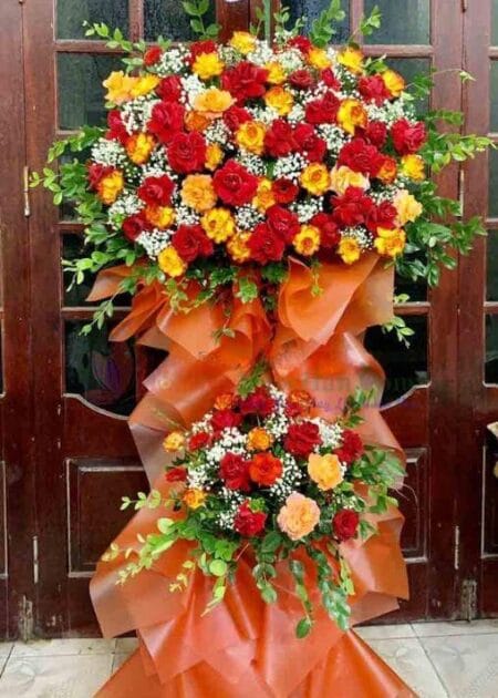kệ hoa chúc mừng thần tài