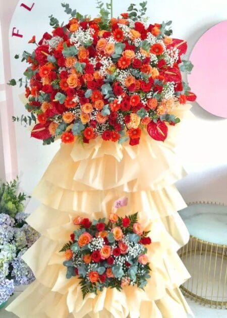 kệ hoa chúc mừng thành công