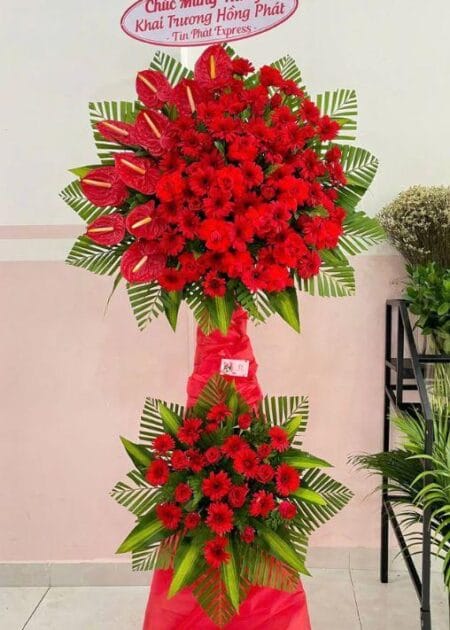 kệ hoa khai trương hồng phát