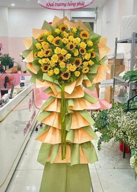 kệ hoa khai trương khởi đầu