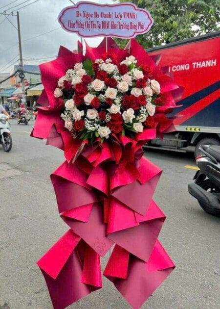 kệ hoa khai trương phát tài