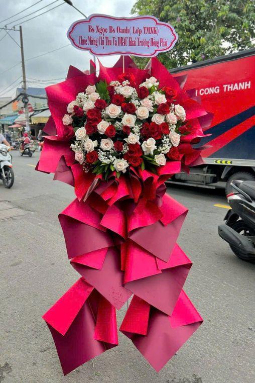 Kệ Hoa Khai Trương Phát Tài - DVKT018 1 kệ hoa khai trương phát tài