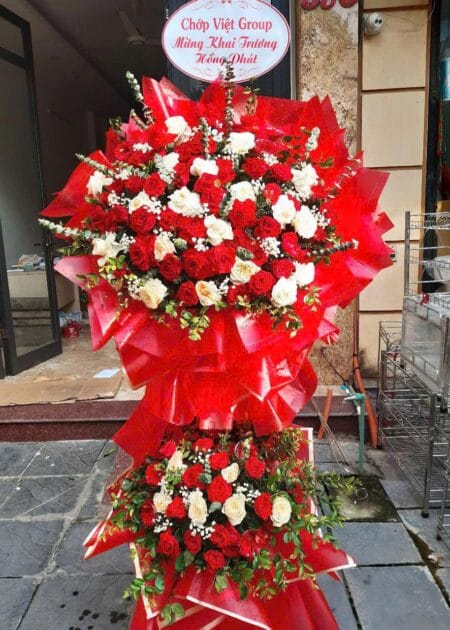 kệ hoa chúc mừng khai trương phát tài 8