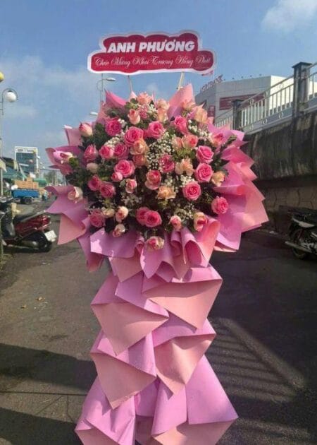 lẵng hoa chúc mừng