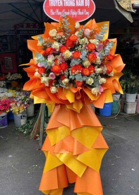 lẵng hoa chúc mừng khai trương