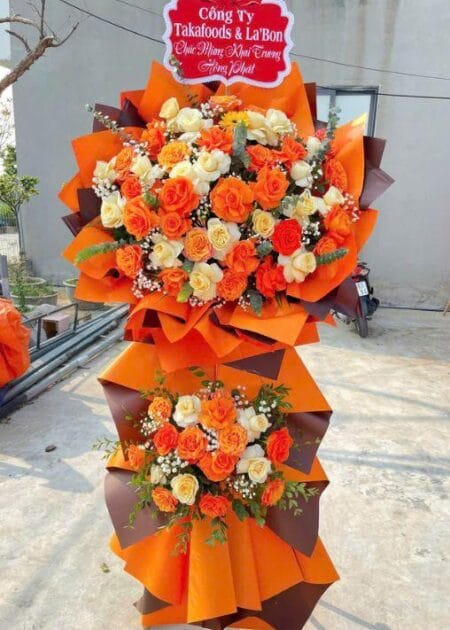 lẵng hoa chúc mừng khai trương thành đạt