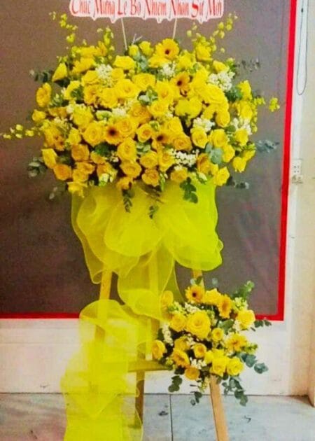 lẵng hoa chúc mừng khai trương vạn sự như ý
