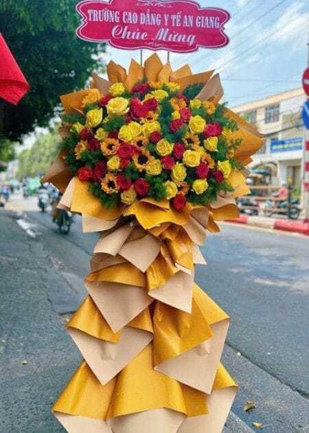 lẵng hoa chúc mừng khai trương giá rẻ