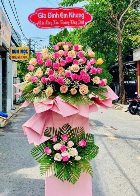 lẵng hoa chúc mừng khai trương