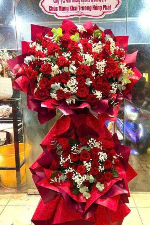 Lẵng Hoa Chúc Mừng Khai Trương Phát Tài 5-DVKT061 1 lẵng hoa chúc mừng khai trương phát tài