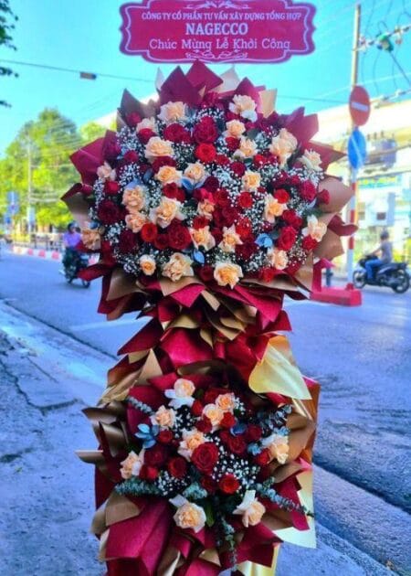 lẵng hoa chúc mừng khai trương thành đạt 6