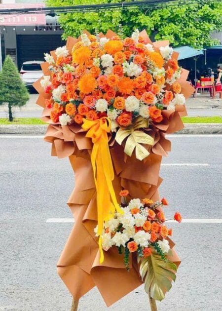 lẵng hoa chúc mừng khai truong hồng phát