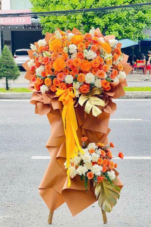 Lẵng Hoa Chúc Mừng Khai Trương Hồng Phát 3-DVKT074 1 lẵng hoa chúc mừng khai truong hồng phát