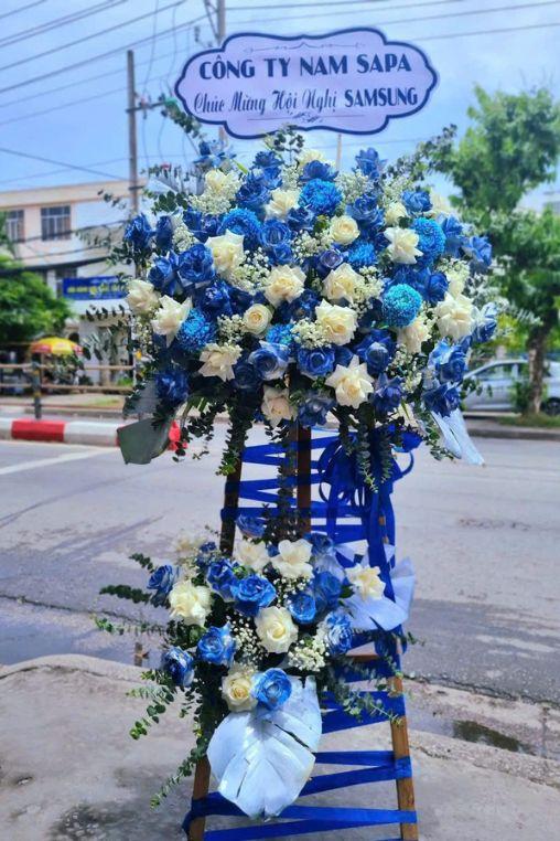 Lẵng Hoa Chúc Mừng Khai Trương Hưng Thịnh 4-DVKT092 1 lẵng hoa chúc mừng khai trương hưng thịnh 4