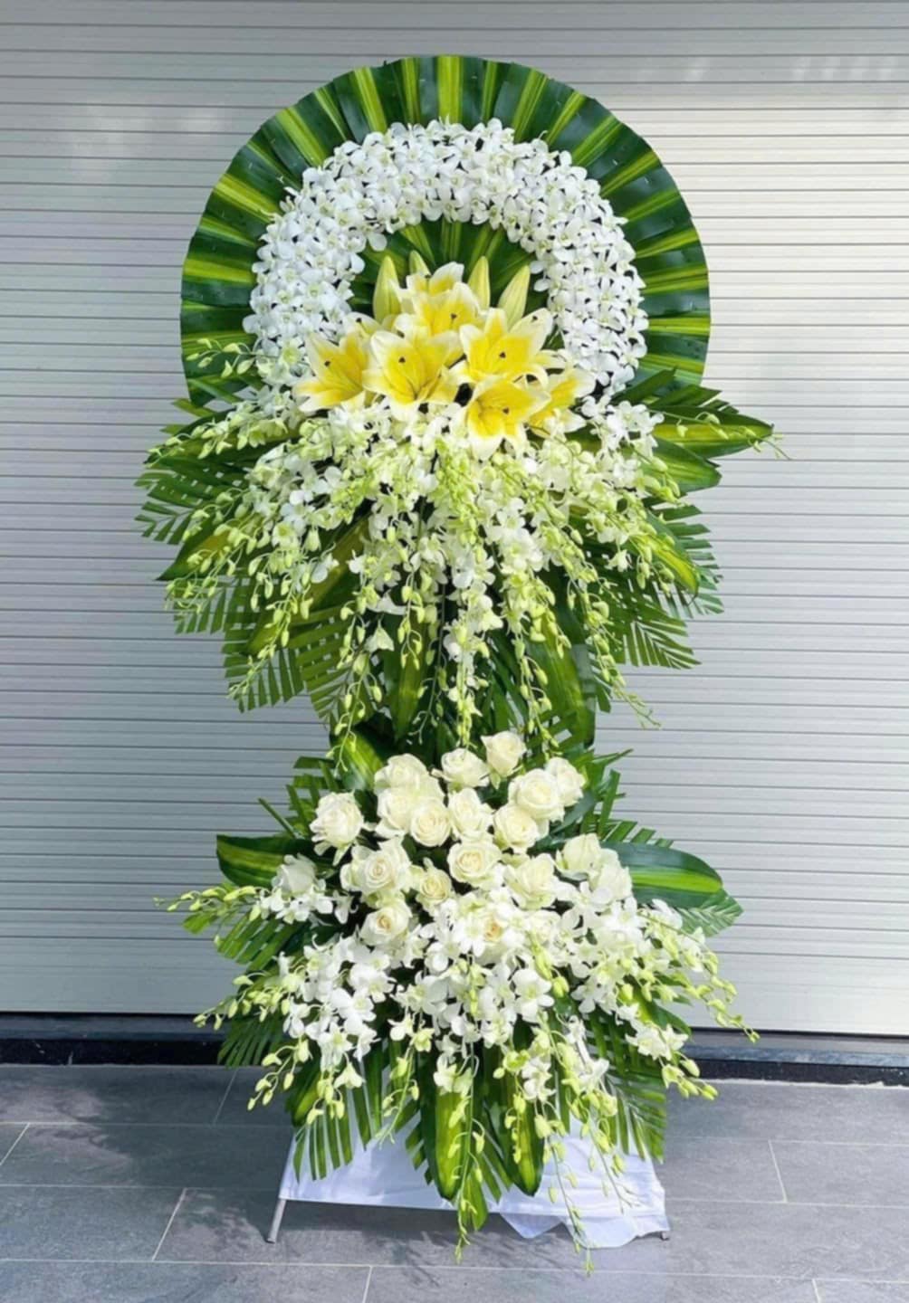 Vòng Hoa Viếng Đám Tang -tl027 1 vòng hoa viếng đám tang lễ