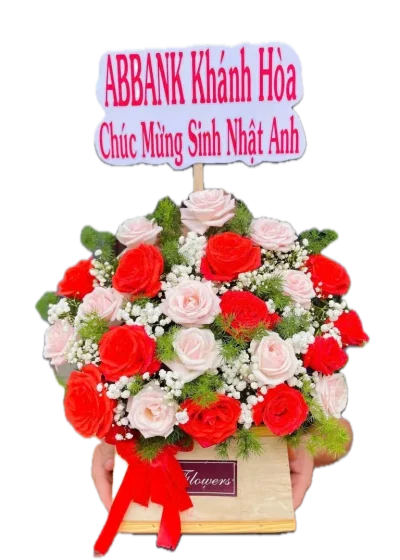 giỏ hoa hồng sắc hồng dịu êm