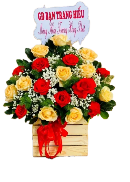 giỏ hoa hồng siêu dễ thương