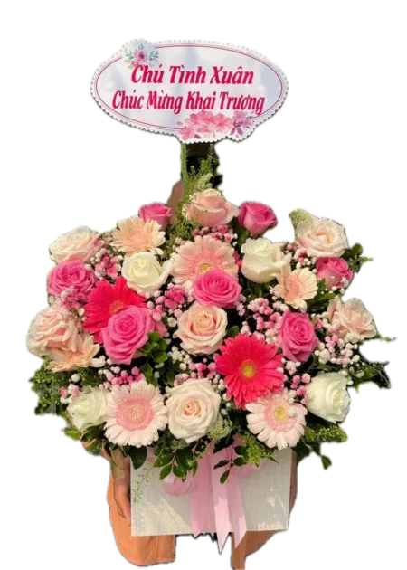 giỏ hoa hương sắc ngọt ngào