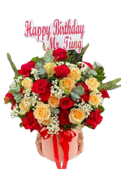 giỏ hoa hồng đẹp giá rẻ