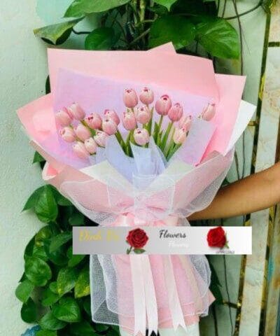 bó hoa tulip dễ thương