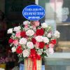 giỏ hoa hồng đỏ-phấn tinh tế tặng sinh nhật
