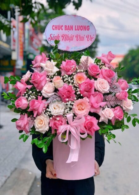 giỏ hoa hồng ngọt ngào
