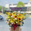 giỏ hoa tươi mix màu cực đẹp