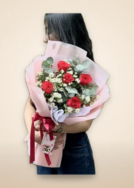 Bó Hoa Hồng Đỏ Dễ Thương - hb05