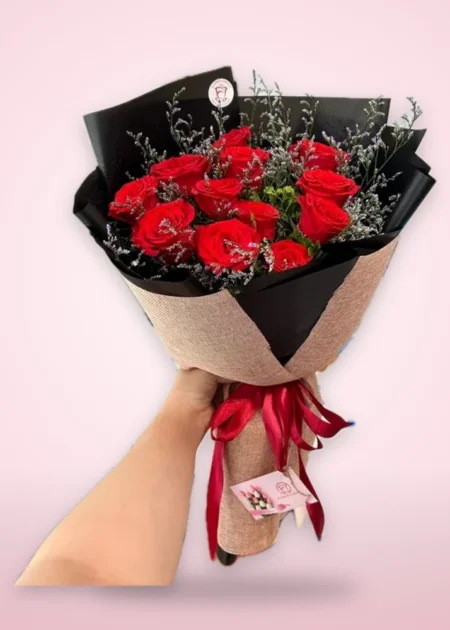 Bó Hồng Đỏ Sao Tím – Ngọt Ngào (VLT011)