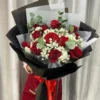 Bó Hoa 12 Bông Hồng Đỏ Dạ Hội Hoa - Hb1078 3 bó hoa 12 bông hồng đỏ