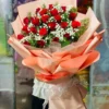 Bó Hoa Hồng Đỏ Baby Trắng Hạnh Phúc Nở Hoa