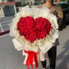 Bó Hoa Hồng Đỏ Hình Trái Tim Một Đời Bên Nhau -Hb1550 2 Bó Hoa Hồng Đỏ Hình Trái Tim Một Đời Bên Nhau